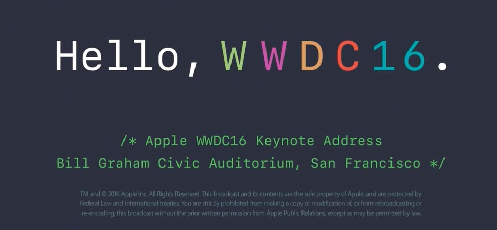 Apple comparte la presentación del WWDC 2016 en YouTube